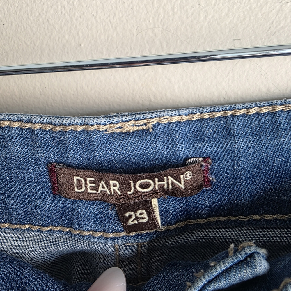 Dear John Patchwork Joy Rich Comfort Skinny Jean in Medium Blue Size 29 - Picture 4 of 9
